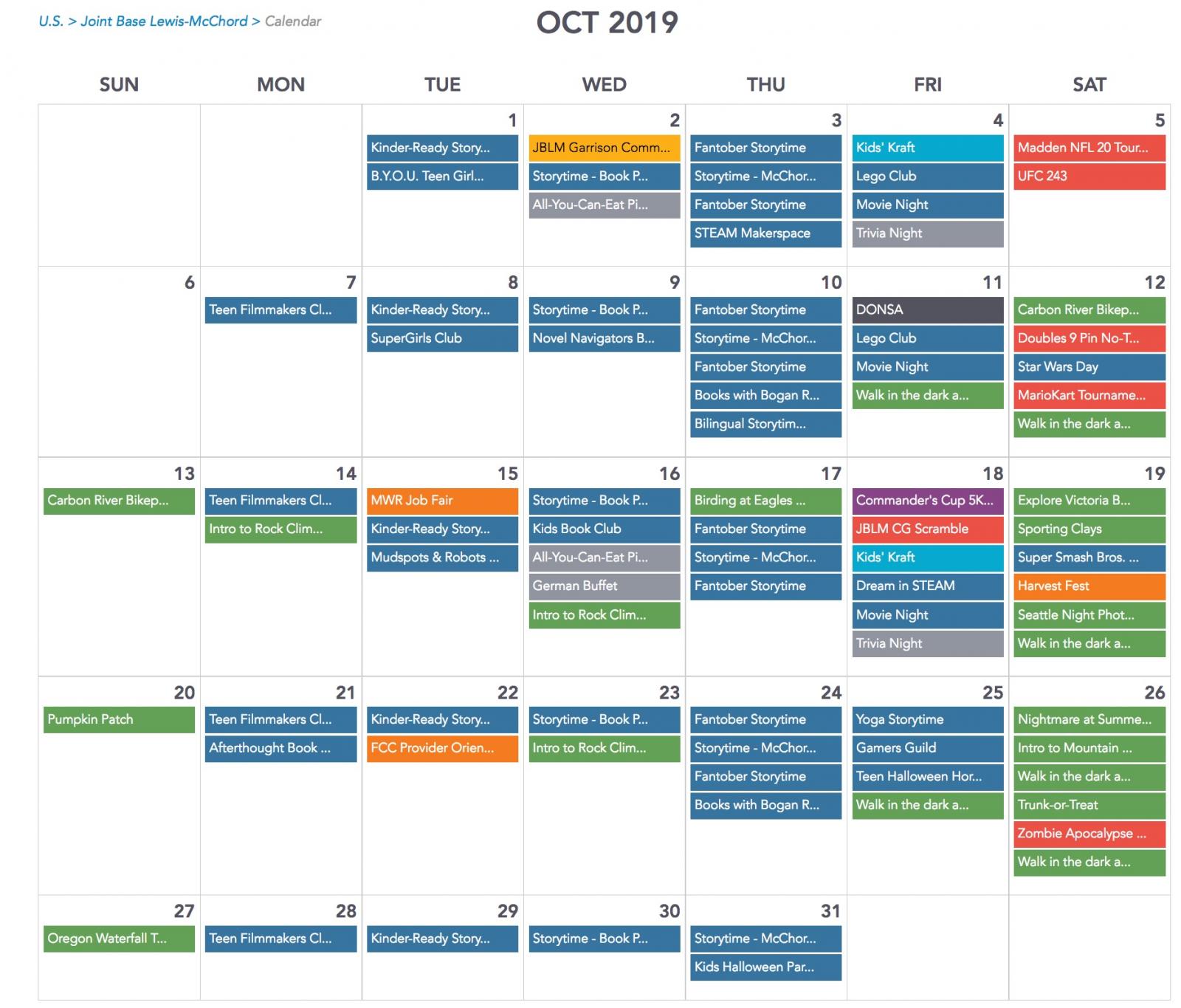 JBLM Events Washington Military Resource Directory