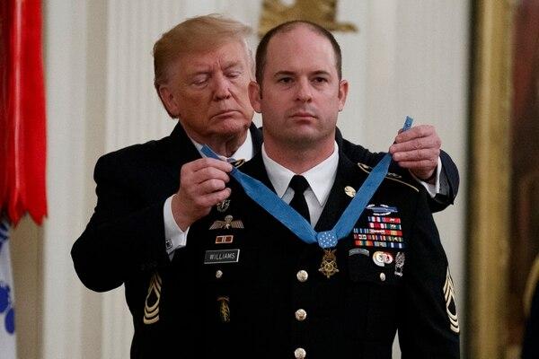 President Trump awards Medal of Honor to Master Sgt. Matthew Williams