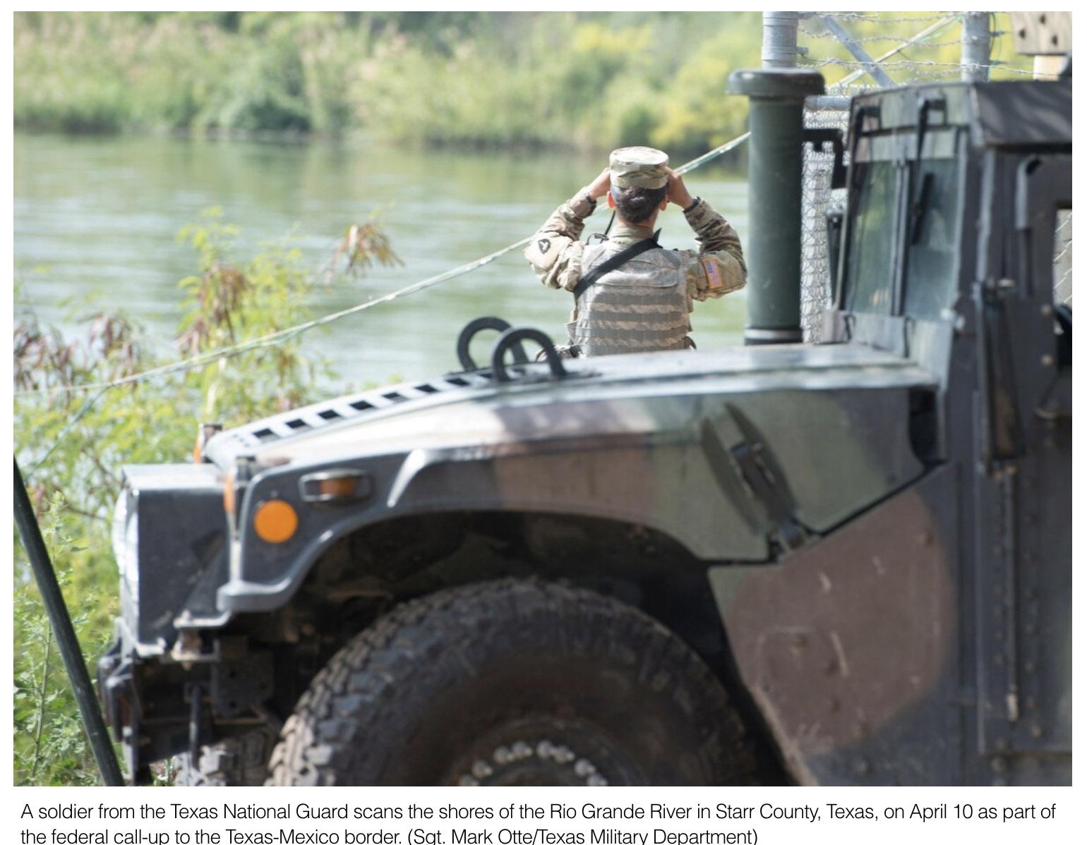  Guardsmen deployed to southern US border will get credit toward GI Bill benefits