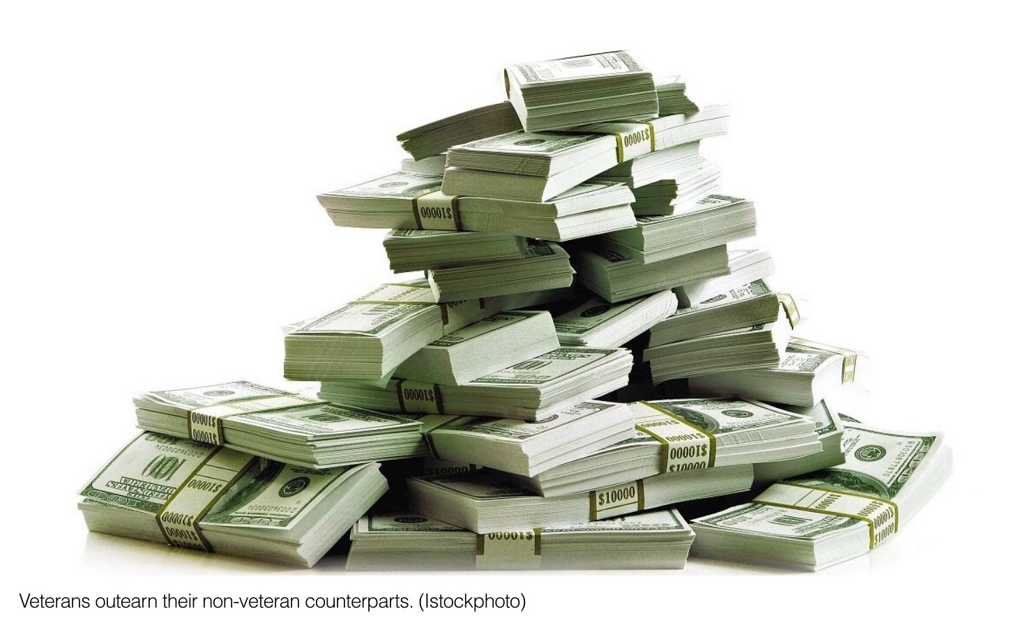  Heres how much more veteran households earn annually than non-veteran households