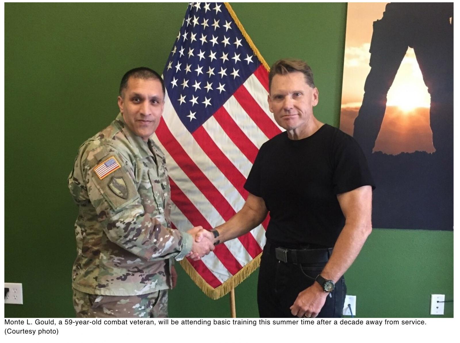 Your Army 59-year-old Afghanistan veteran will report to Army basic training this summer