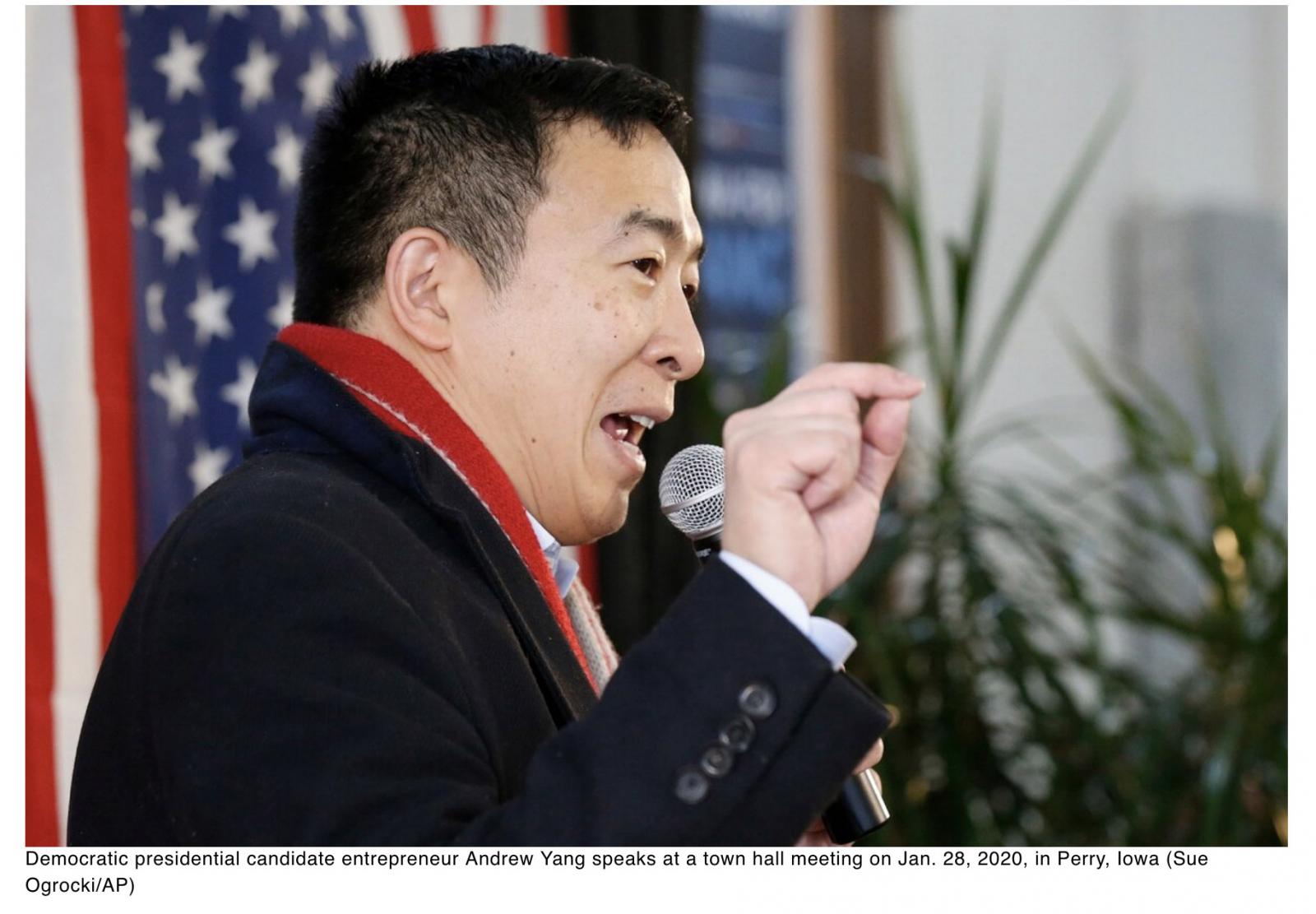  Candidate Yang supports psych mushrooms for vets medical treatment