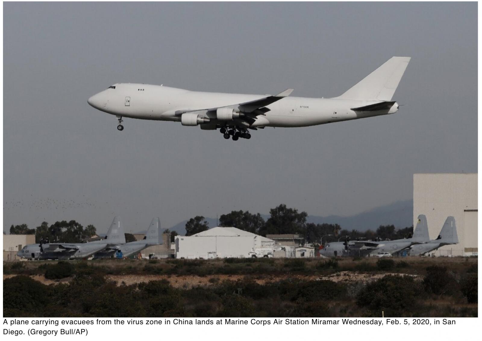  More evacuees from China slated to arrive at Marine Corps Air Station Miramar