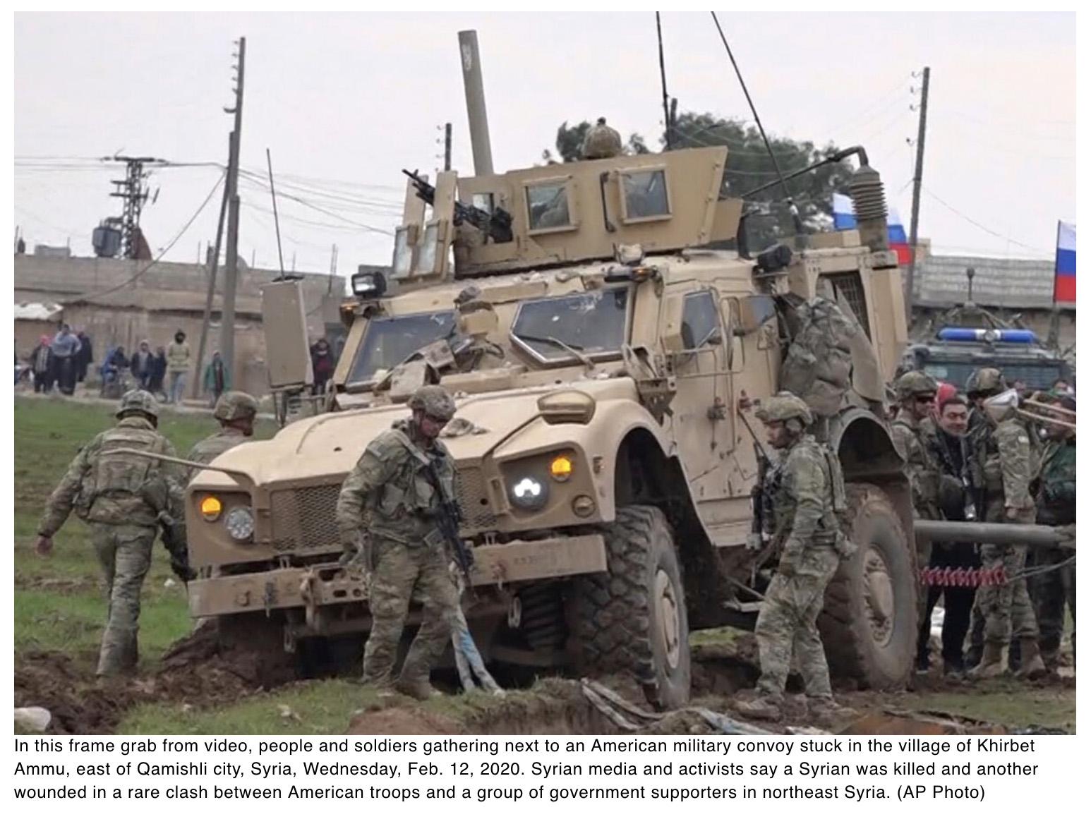  American troops clash with pro-government group in northeast Syria