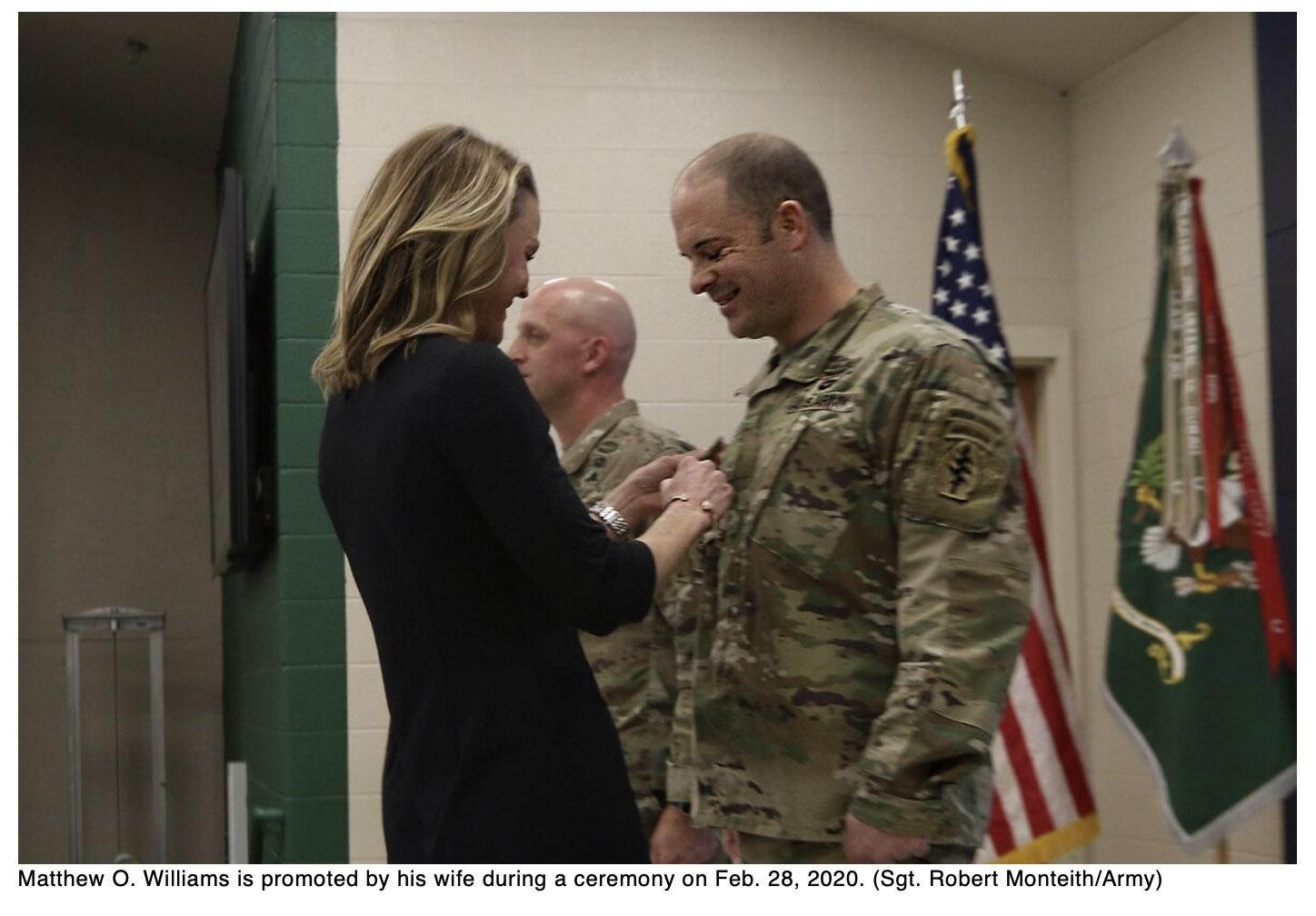  Medal of Honor recipient promoted to sergeant major