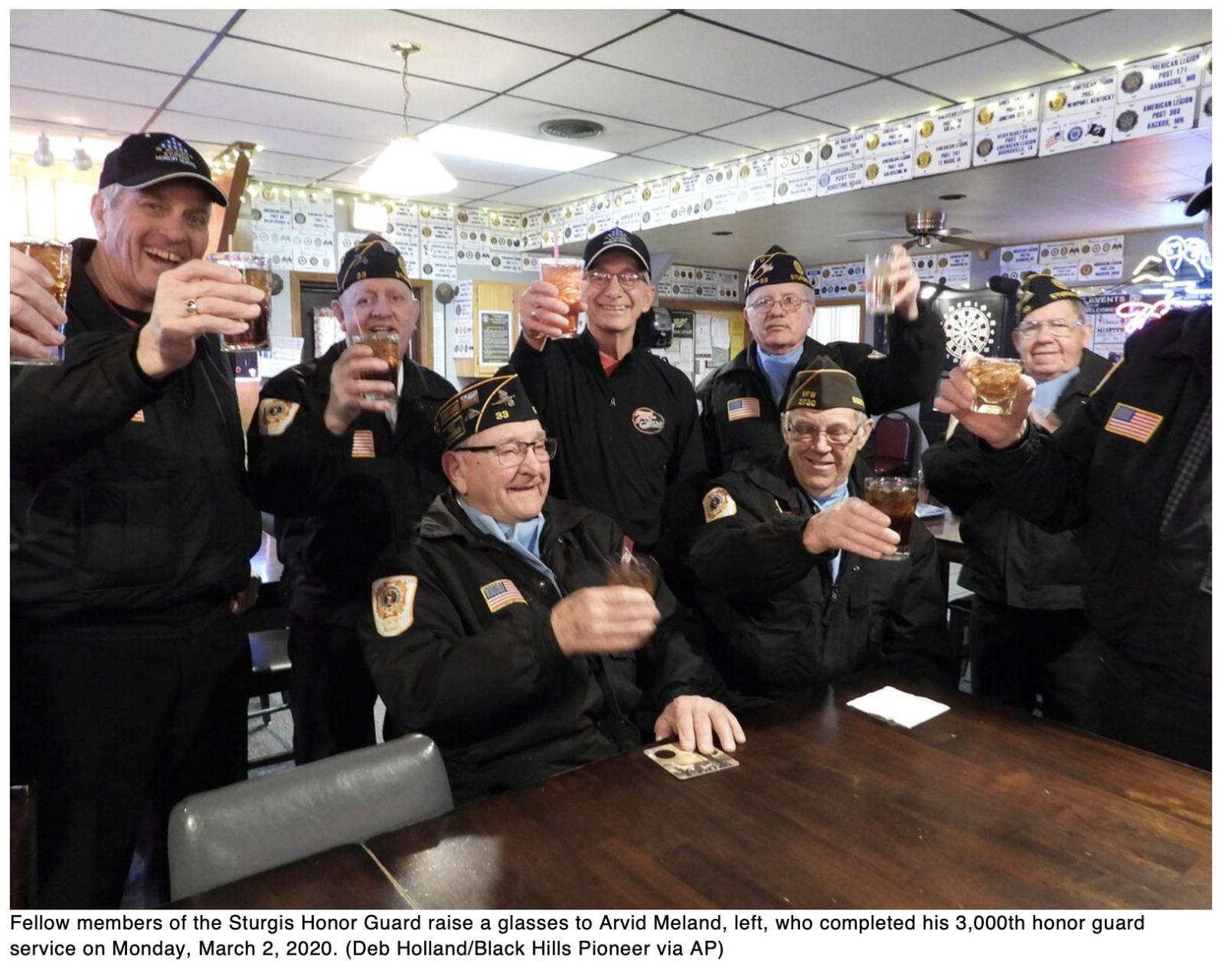  South Dakota veteran, 90, completes 3,000th honor guard