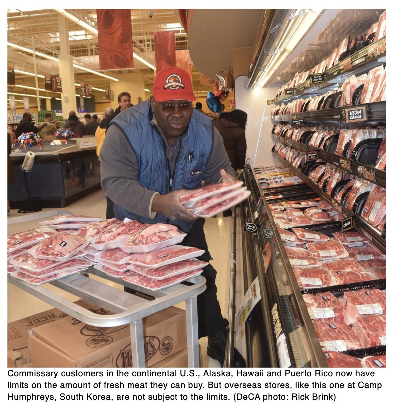 Some military commissaries limit meat purchases as possible shortages loom