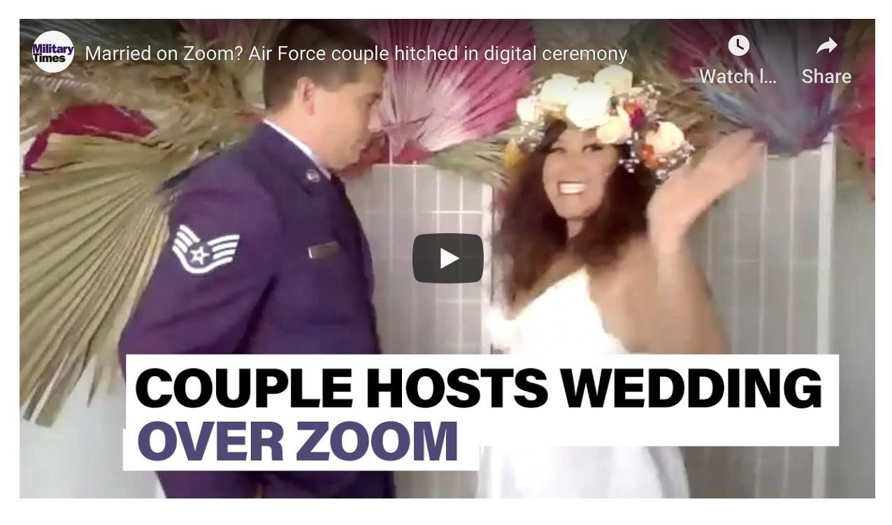  Watch this Air Force couple use Zoom to celebrate their wedding