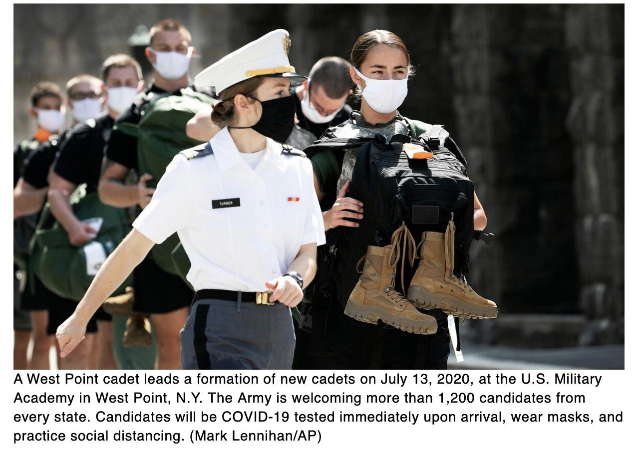 New West Point cadets arriving for Reception Day tested for COVID19