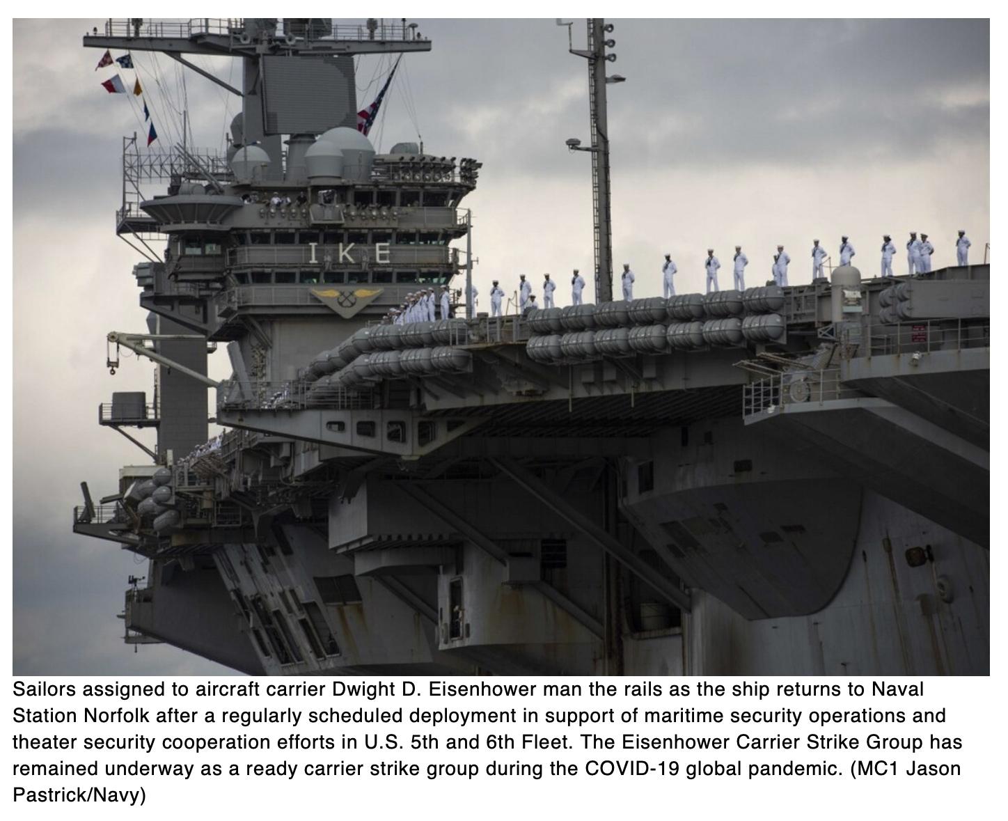  Carrier Ike back in Norfolk following more than 200 consecutive days at sea