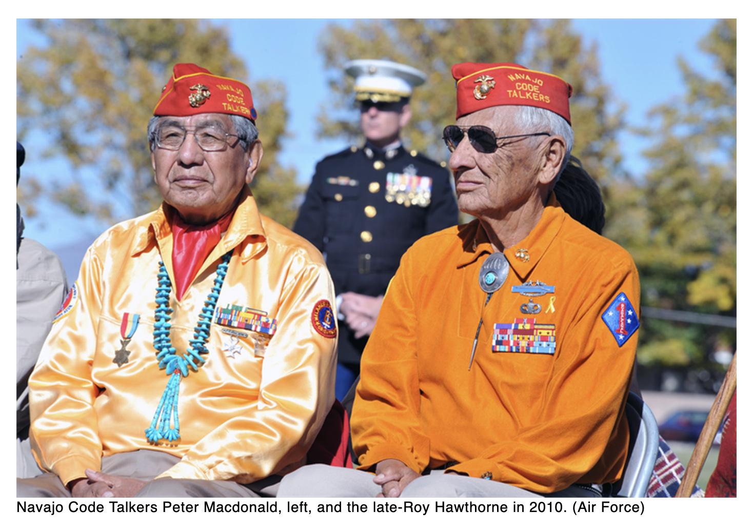 Navajo Code Talkers honored in virtual ceremony Washington Military