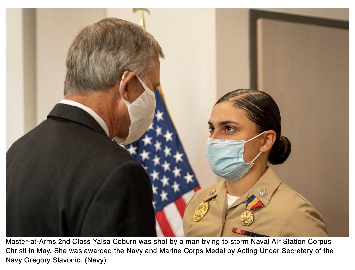  Sailors recognized for stopping NAS Corpus Christi gunman