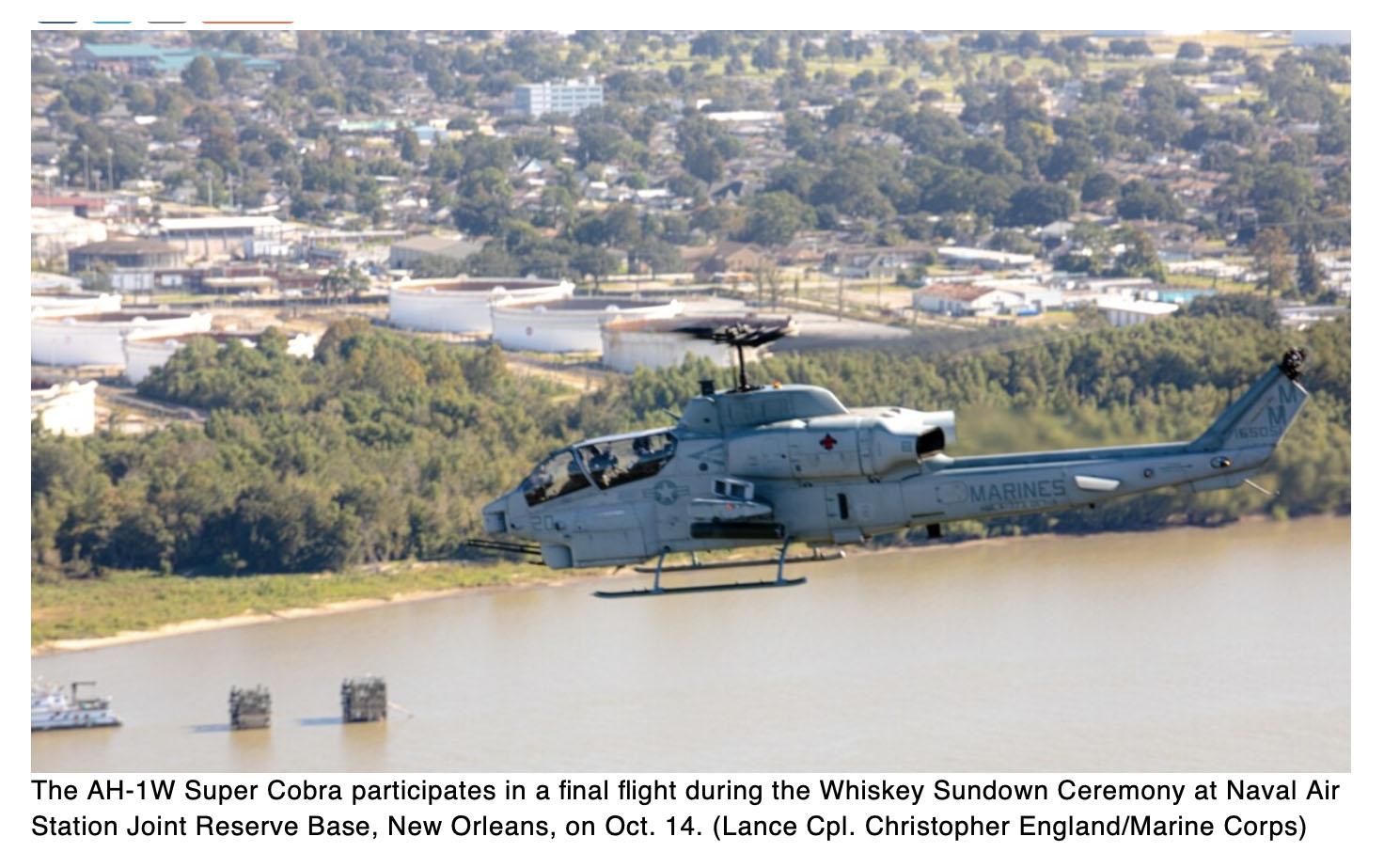 Marine Corps says goodbye to the Super Cobra