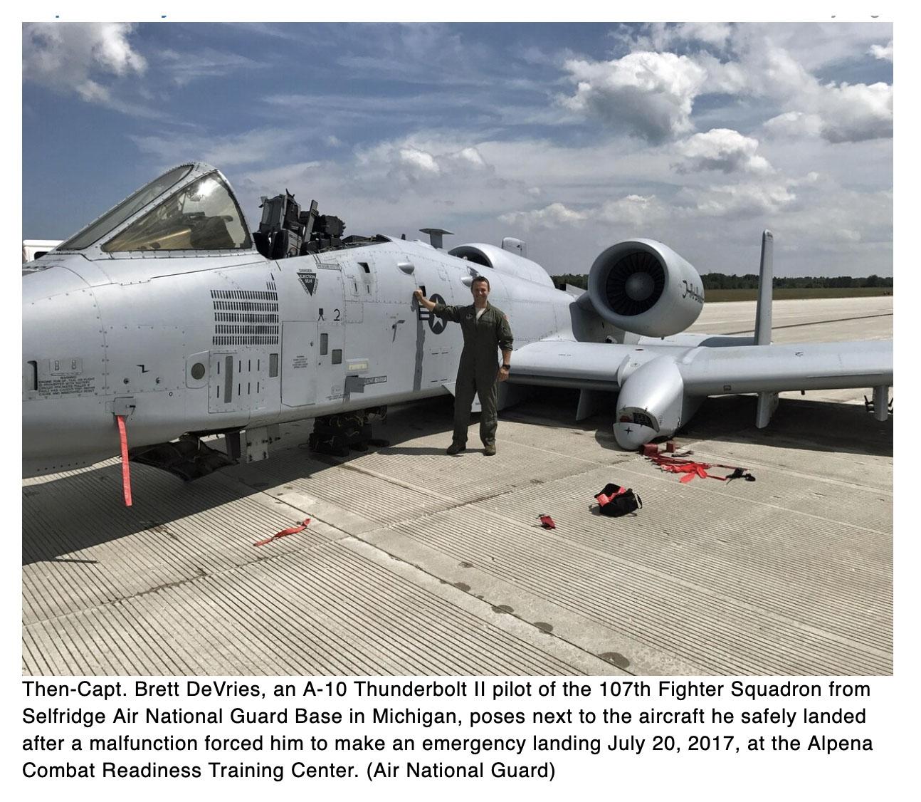 No wheels, no canopy, no problem: A-10 pilot who pulled off daring landing receives Distinguished Flying Cross