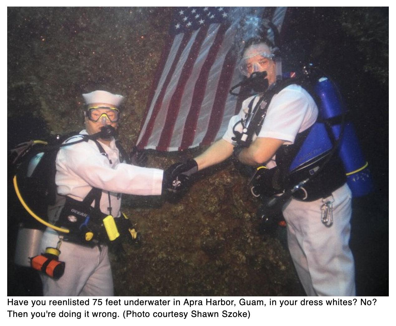 We asked, you answered: Here are a few of the best Navy reenlistment pics