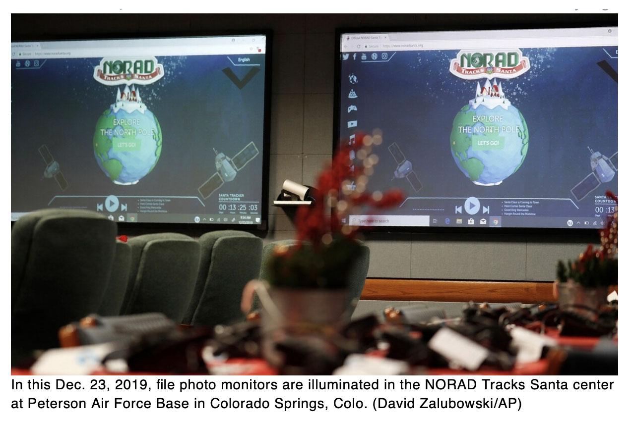  Virus wont stop 65th year of NORAD tracking Santa on Christmas Eve