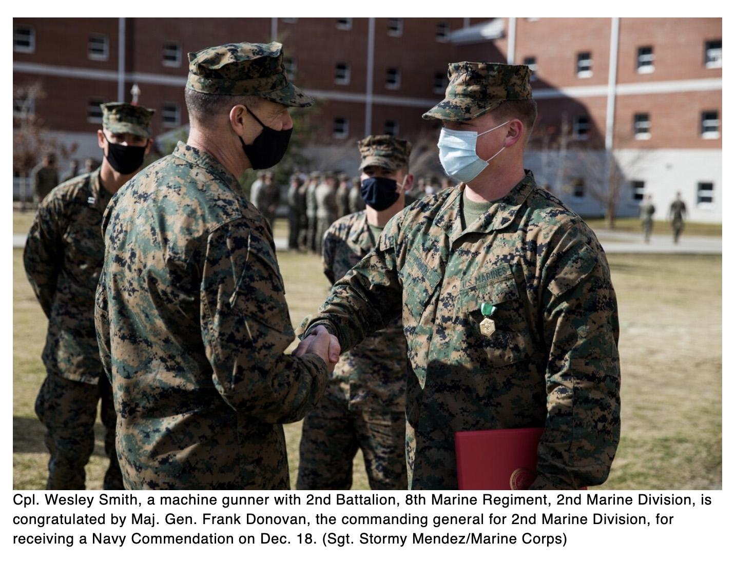  North Carolina Marine saves neighbor, another Marine, by administering CPR