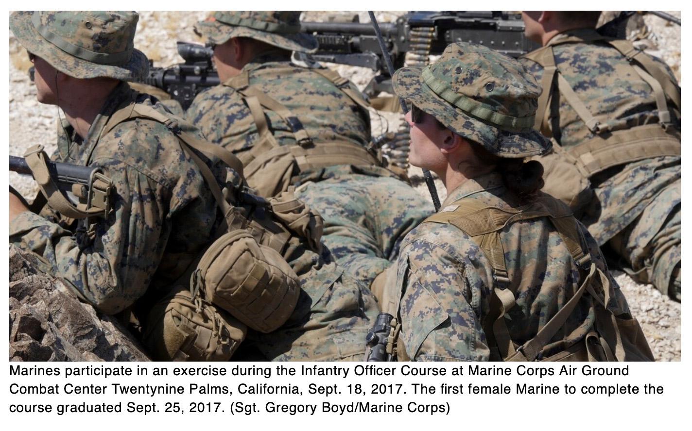  Another female Marine expected to graduate from the Infantry Officer Course Friday