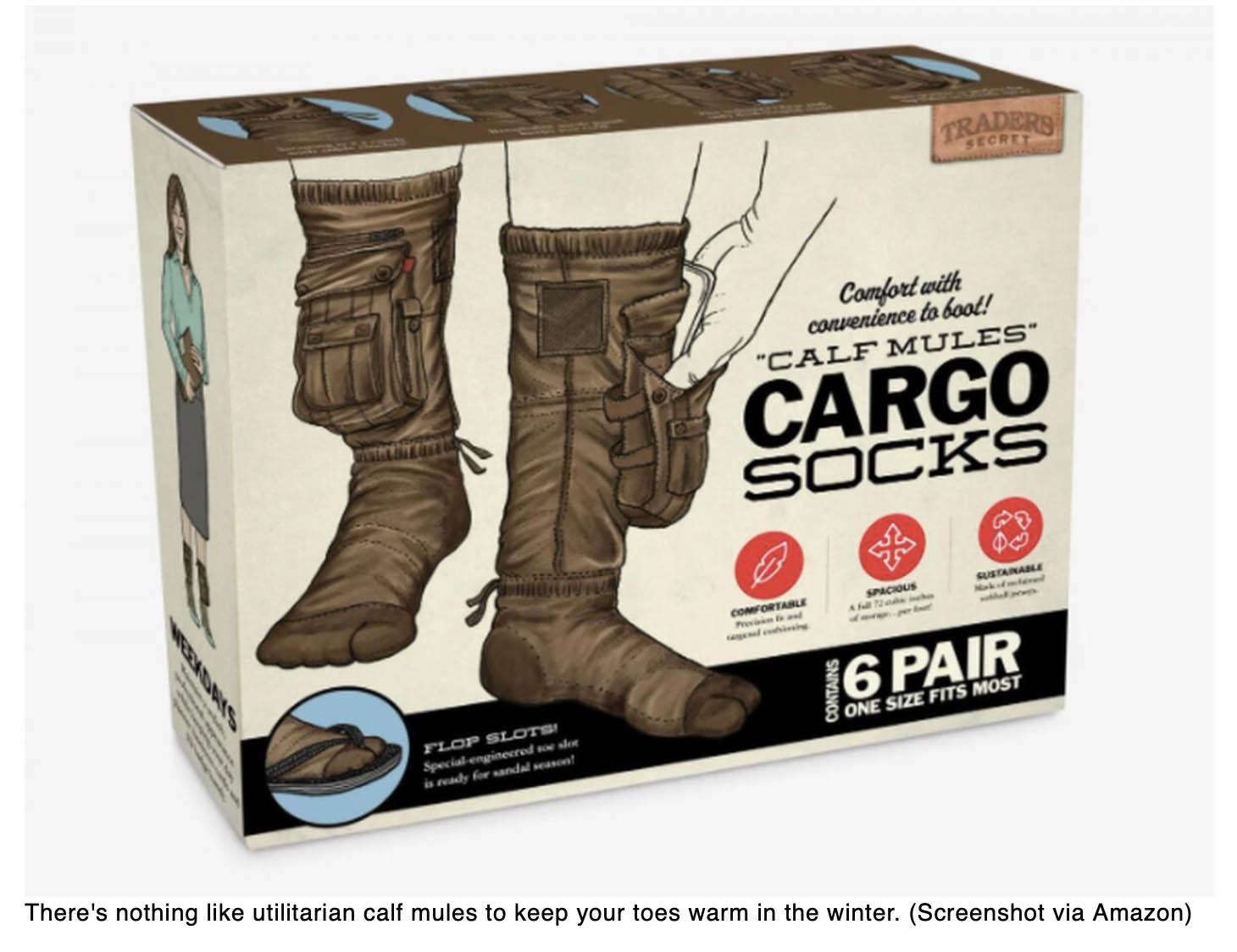  Behold! Cargo socks, the gift you never knew you needed