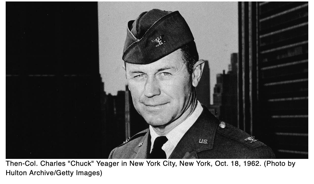  Memorial service for retired Brigadier General Chuck Yeager WW II ace and first to break sound barrier