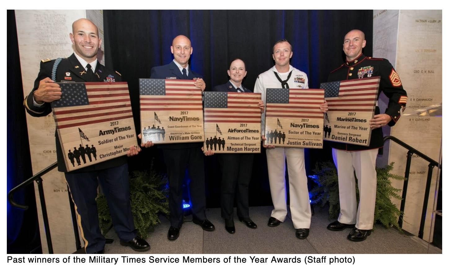  Nominate now for the 2021 Military Times Service Members of the Year Awards