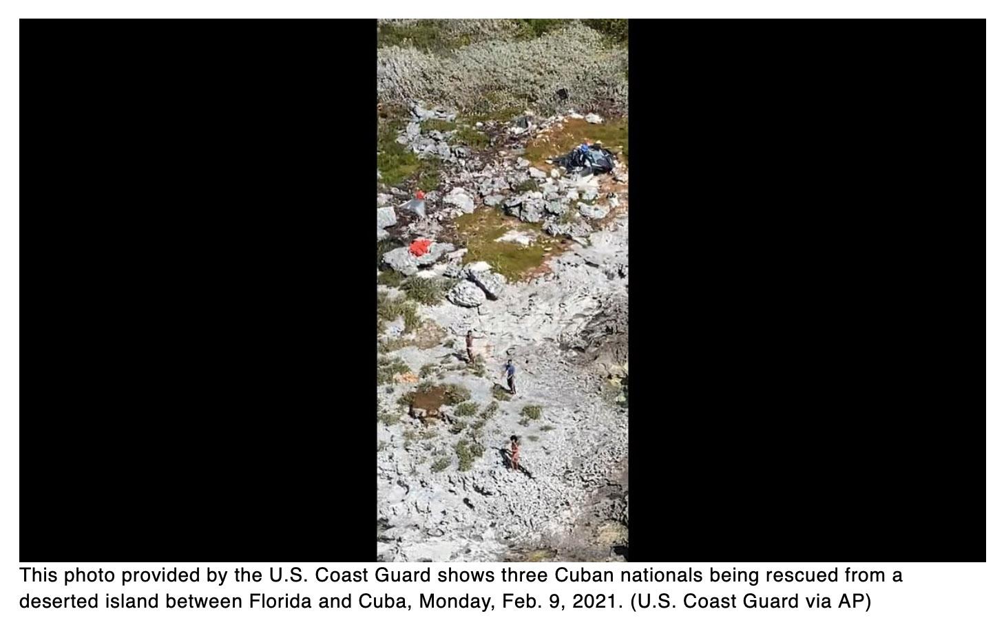 Coast Guard rescues 3 Cubans stranded on island for 33 days