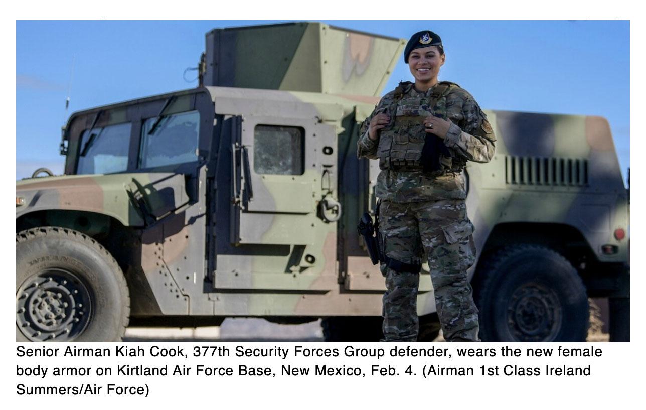  Kirtland AFB receives body armor tailored for women