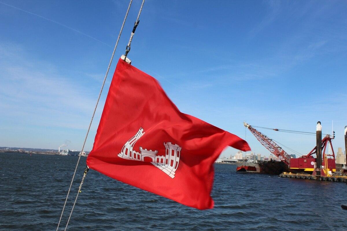 A U.S. Army Corps of Engineers dredge clears material out of Ferry Bar in the Baltimore District in 2017. (Chris Gardner/Army) Army Corps names 2 new boats for fallen Georgia soldiers