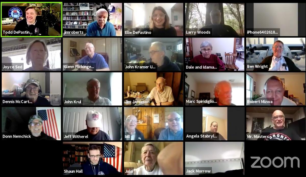 The Veterans Breakfast Club now gathers virtually to allow veterans to share stories about military service. (Veterans Breakfast Club) Veterans Breakfast Club uses TikTok to share war stories, foster community
