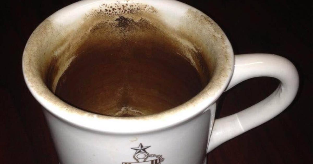 Sailors call their unwashed coffee mugs 