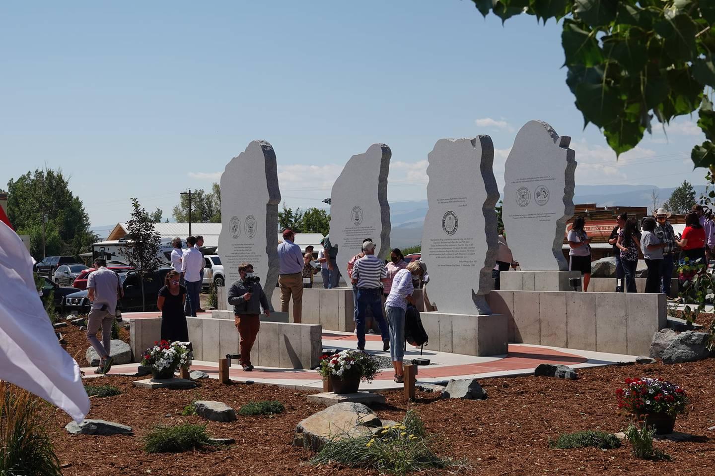 The Path of Honor memorial pictured here in an Aug. 12, 2021, photo posted to the memorial's Facebook page. (The Path of Honor WR Veterans Memorial/Facebook)  Wyoming memorial honors Native American military veterans