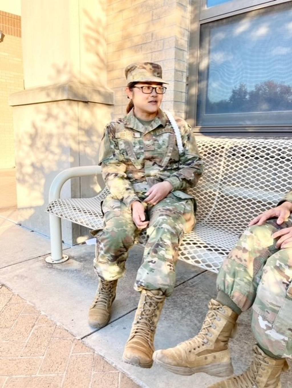 Airman First Class Yoko Holdren, 40, is one of around 750 people who joined the active duty Air Force between the ages of 35 and 39 since the age limit rose to 39 in 2014. (Courtesy of A1C Yoko Holdren) More people are joining the Air Force in their late 30s