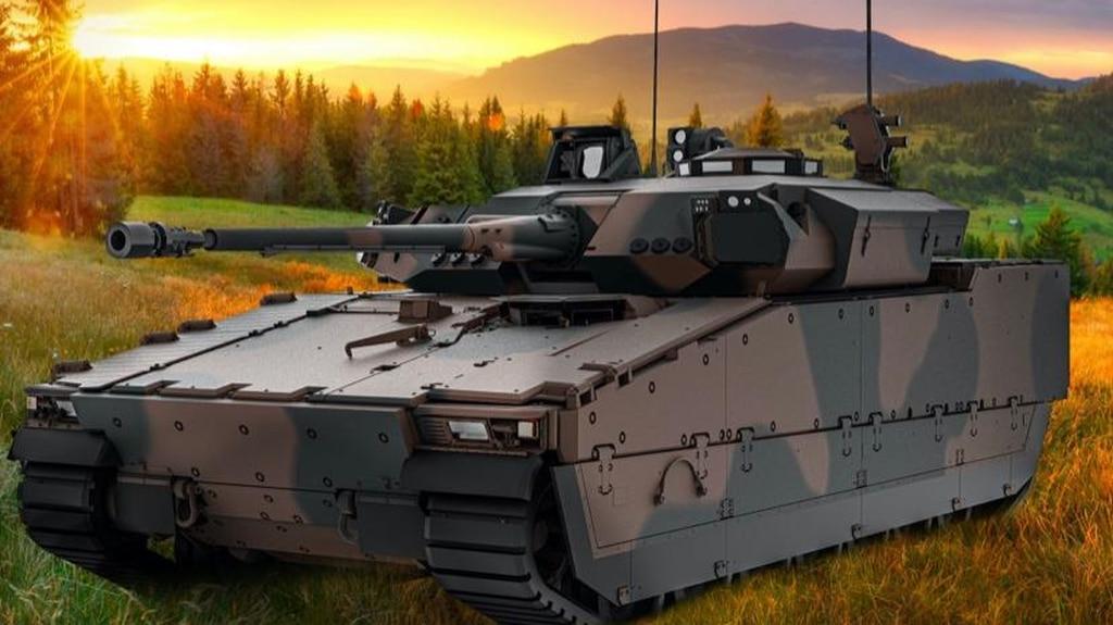 An artist's rendering of the Iron Fist system on a CV90. The Army has been evaluating Iron Fist for the Bradley Infantry Fighting Vehicle for several years, but has not requested funding to move forward on the program. (El US Army’s budget lacks plan to buy protection system for Bradley vehicles