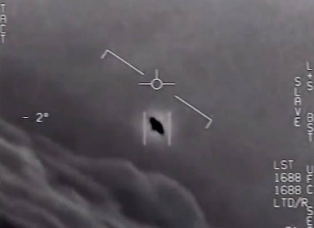 Thumbnail: A Defense Department video declassified in 2019 shows an unidentified flying object near U.S. military aircraft. (Department of Defense)