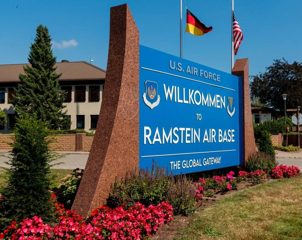 A sign welcomes visitors to Ramstein Air Base, Germany. (Airman Edgar Grimaldo/Air Force) Ramstein rethinks Pride Month events after critics bash ‘Drag Queen Story Time’ for kids