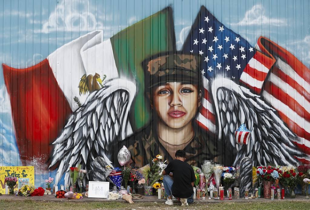 A mural honoring Army Spc. Vanessa Guillén is displayed on July 5, 2020, in Houston. (Godofredo A. Vásquez/Houston Chronicle via AP) Possible motive in Vanessa Guillen murder revealed in new court records