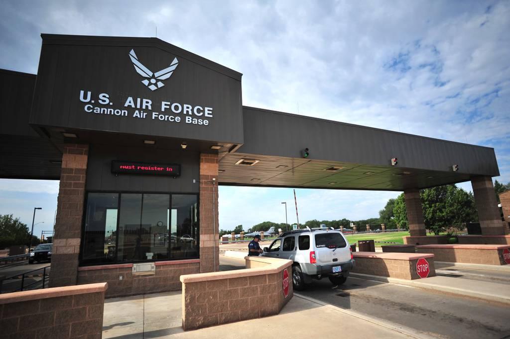 A gate onto Cannon Air Force Base, in New Mexico, is pictured here. (Tech. Sgt. Josef Cole/Air Force) Commander of Cannon Air Force Base medical squadron relieved