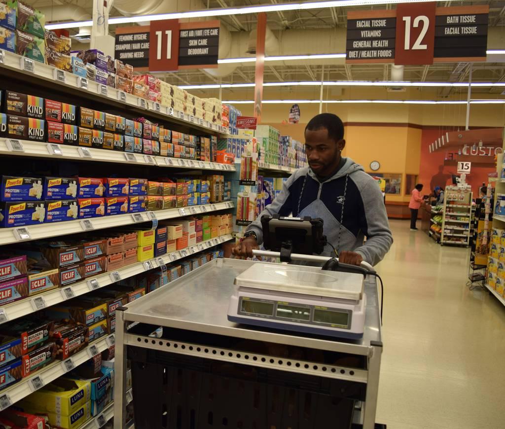 In the commissary agencys doorstep delivery program, employees fill the customer