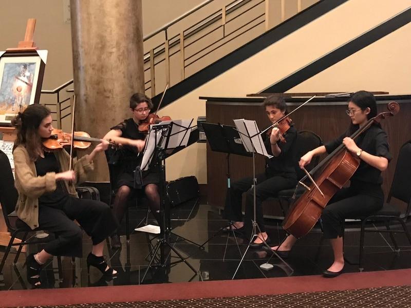 Enlarge Eleanor David, second from right, playing in chamber ensemble. (Courtesy Operation Home... 